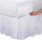 Bed Maker’s Never Lift Your Mattress Microfiber Wrap-Around Bed Skirt, Gathered Ruffled Style, Classic 14 Inch Drop Length, Twin, White...