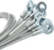 10 pcs 10 inch (25cm) 3mm Thickness Galvanized Steel Wire Cable Eyelets Ended Short Rope Lanyard Safety Tether Chain Lock with Vinyl Coated Cover ...