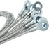 10 pcs 10 inch (25cm) 3mm Thickness Galvanized Steel Wire Cable Eyelets Ended Short Rope Lanyard Safety Tether Chain Lock with Vinyl Coated Cover ...