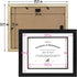 Golden State Art, 11x14 Diploma Frame for 8.5x11 Document & Certificates with Mat, Or 11x14 Without Mat, Real Glass, Double Mat (Black with White/...