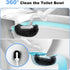 HAMITOR Toilet Bowl Brush Holder Set: Curved Design with Holder for Deep Cleaning Under Rim - Compact Hidden Scrubber for Small Space - Modern RV ...