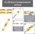 Brake Line Repair Kit - Upgraded 3/16 Stainless Steel Brake Line Including 2 Convex Connectors and 2 Concave Head Connectors, 4 Brass Compression ...