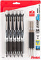 Pentel EnerGel Liquid Gel Ink Pens 0.7 mm - Pack of 5 Black Deluxe RTX Pens with 3 Refills...