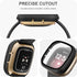Tobfit Hard PC Case Built in Tempered Glass Screen Protector Cover for Fitbit Versa 3 Fitbit Sense, Durable Ultra-Thin Scratch Resistant Full Prot...