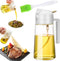 Oil Dispenser for Kitchen, 2 in 1 Oil Dispenser and Oil Sprayer, 16.5oz/470ML Oil Dispenser Bottle Spray and Pour with Brush for Air Fryer, Kitche...