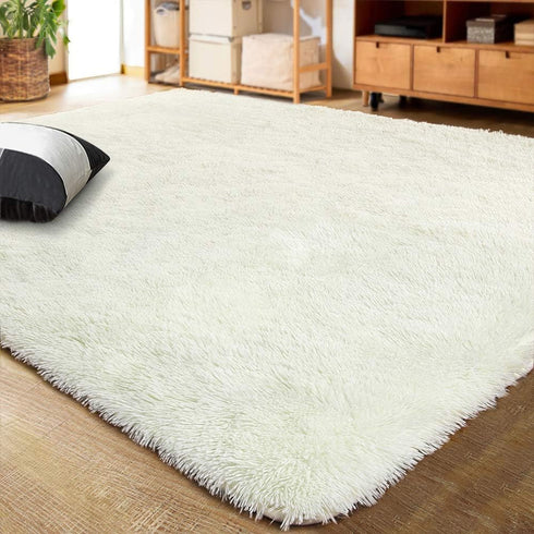 LOCHAS Ultra Soft Indoor Modern Area Rugs Fluffy Living Room Carpets for Children Bedroom Home Decor Nursery Rug 3x5 Feet, Cream...