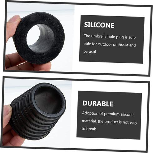2 Pcs Rubber Umbrella Ring Patio Table Umbrella Poles Smaller Umbrella Pole Patio Parasol Hole Ring Plug Umbrella Base Patio Umbrella Hole Ring Um...