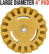 TCP Global Rubber Eraser Wheel with Drill Adapter - 4” Knobby Slotted Edge Pad - Decal Remover Wheel - Sticker Remover Tool - Removes Adhesives on...