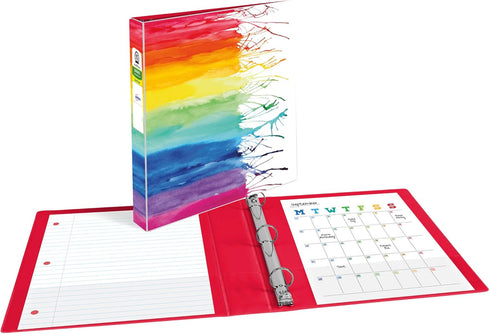 Avery + Amy Tangerine Designer Collection Binder, 1.5 Inch Round Rings, 275-Sheet Capacity, Watercolor Rainbow (28347)...