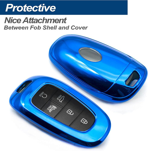 Fit for Hyundai Tucson Palisade Santa Cruz Ioniq 5 Santa Fe Nexo Sonata Ioniq Key Fob Cover Case Shell Holder Protector Keyless Entry Sleeve Acces...