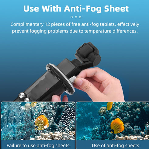 40M/131FT Waterproof Dive Case Compatible for DJI Osmo Pocket 3 Waterproof Case Protective Underwater Diving Housing Cover Shell with Accessories ...