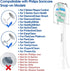 Replacement Brush Heads Compatible with Philips SoniCare Electric Toothbrushes Handle, Toothbrush Heads of Effective Cleaning, for Snap-on System,...