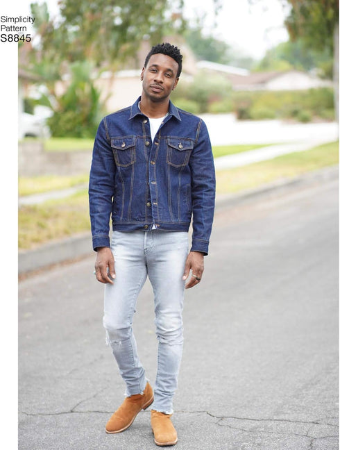 Simplicity Pattern S8845 Unisex Jean Jacket Sewing Pattern Kit by Mimi G Style, Code 8845, Sizes XS-XL...