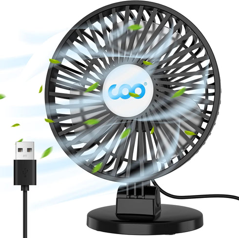 COO Small USB Desk Fan - 3 Speeds Powerful Airflow Fan, Small Mini Portable Fan for Home Office Bedroom Table & Desktop, Small Quiet Electric Fan ...