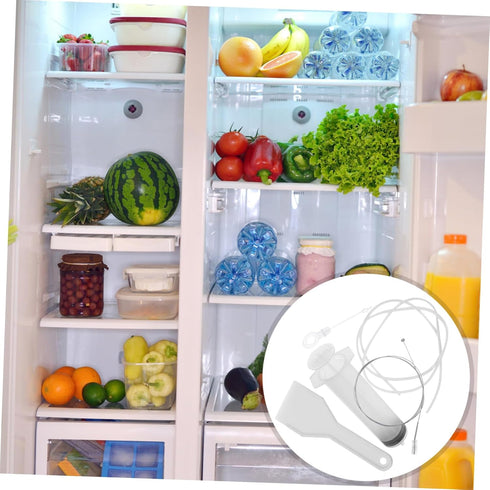 Water Dispensers Line Tool 4pcs refrigerator water cleaner fridge dredging kit Water Line Tool Clean Drain Outlet Dredging Tool drain hole remover...