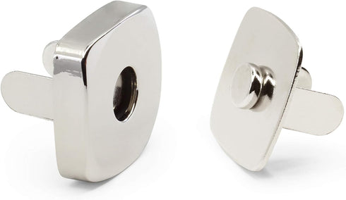 Dritz Square Magnetic Snaps 3/4in Nickel Fasteners, 3/4", 12 Sets...