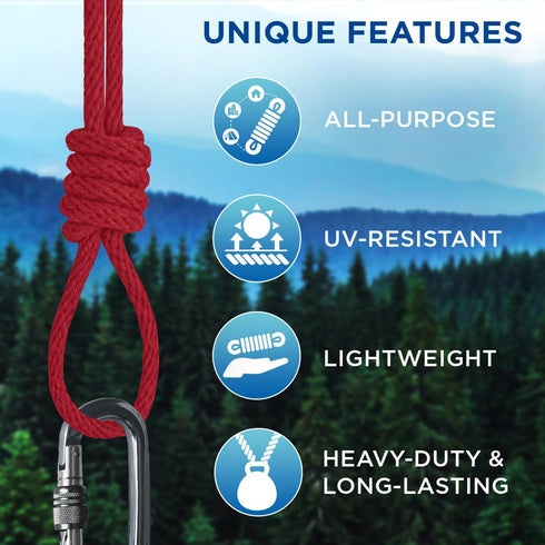 TECEUM Cotton Rope 3/16” (5 mm) – 50 FT – Strong All-Purpose Braided Rope – Natural Cotton – for Crafting, ?amping, Clothes Line, DIY, Indoor & Ou...