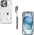 Case for iPhone 14 Plus, Cute Stars Cosmic Asteroid Moon Print Kawaii Design Girly Aesthetic Cartoon Pattern for Women Girls Teens Soft TPU Case,6...