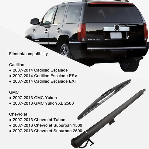 15276248 Rear Wiper Arm, Replacement For 2007-2013 GMC Yukon/Chevrolet Tahoe/Chevrolet Suburban/2007-2014 Cadillac Escalade Rear Windshield Wiper ...