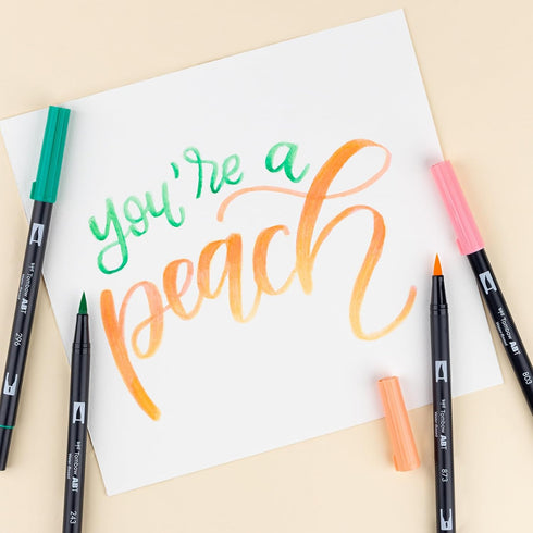 Tombow Dual Brush Pen Set, Just Peachy 6...
