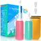 2Pcs-Pack Pink+Green 17oz Peri Bottle for Postpartum & Perineal Care,500ml Portable Travel Bidet for Personal Hygiene Cleaning...