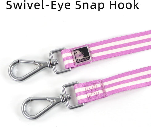 Striped Puppy Dog Leash Personalize Double Leash for Two Dogs for Dog Training Easy Cute Hands Free Leash Dog Leash for Small Dogs Leash for Mediu...