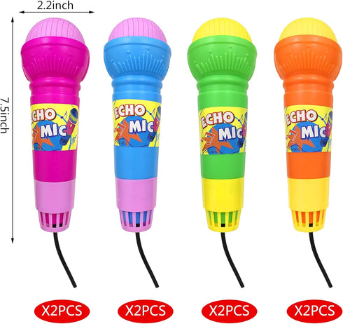 8 PCS Echo Toy Microphones for Kids Karaoke Mics for Children with Echo Effect Lightweight Music Toys Fun Supplies for Birthday Picnic BBQ or Part...
