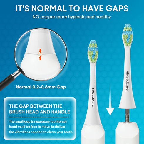 Toothbrush Replacement Heads Compatible with 7AM2M AM101/AM105 Electric Toothbrush, 16 Pack Soft Brush Bristles...