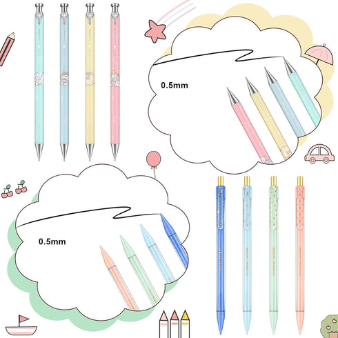 20 Pack Mechanical Pencils Kawaii Stationary Cute Mechanical Pencil Mixed 0.5mm 0.7mm 0.9mm Kawaii Pencil for School Office Home Supplies, Some wi...
