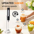 YUSWKO Black Handheld Milk Frother Wand with Stand for Coffee, Rechargeable Electric Whisk with 3 Heads 3 Speeds Drink Mixer Coffee Frother For La...