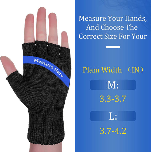 2 Pair Cut Resistant Half Finger Protection Gloves for Home Use...