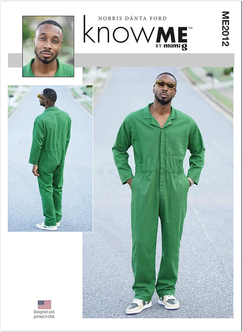 Know Me Men's Jumpsuit Sewing Pattern Kit by Norris Dánta Ford, Design Code ME2012, 34-36-38-40-42, Multicolor...