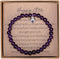 Gifts for 18 Year Old Amethyst Bead Bracelet with Sterling Silver Heart Charm 18 Birthday Gifts with Card and Gift Box...
