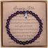 Gifts for 18 Year Old Amethyst Bead Bracelet with Sterling Silver Heart Charm 18 Birthday Gifts with Card and Gift Box...
