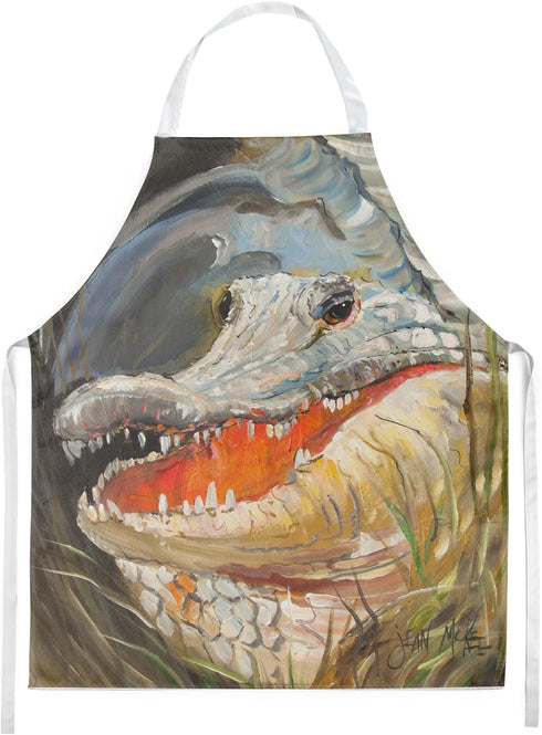 Caroline's Treasures JMK1138APRON Alligator Apron Cooking Kitchen Server Baking Crafts Gardening for Adult Women Men, Unisex, Large, Multicolor...