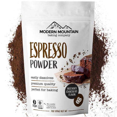 Espresso Powder for Baking - Achieve Rich Chocolate Flavor - Great for Baking - All-Natural - Fine Powder - Easily Dissolves - Gluten Free - Non-G...