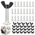 23 Set M6 Pet Carrier Fasteners, Kennel Replacement Bolts and Butterfly Nuts Dog Kennel Hardware Replacement Set for Pet Carrier Kennel...