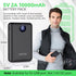 5V 2A Heated Vest Battery Pack, Pocket Size 10000mAh Heated Jacket Power Bank, LCD Display Portable Charger for Heated Coat,Heated Pants,Heated Cl...