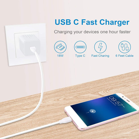 Pixel 8a Fast Charger for Google Pixel 8 Pro 7a 7 Pro 6a 6 Pro 6 5 4 3 2 Pixel 4XL 3XL 2XL, 20W PD Wall Power Adapter 6ft Type C Fast Charging Cab...