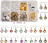 SUNNYCLUE 1 Box DIY 20 Pairs Cabochon Earrings Making Kit 40pcs Earring Bezel Earring Settings with 40pcs 12mm Clear Glass Cabochons, Earring Hook...
