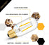 OMAYKEY 2W LED Tubular Bulb 25W Equivalent 250 Lumen, 2700K Warm White E26 Base, Antique Edison T45 Tube Clear Glass Dimmable LED Filament Bulbs, ...