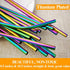 Lazycorner 16 Pcs Metal Straw Reusable 8.5" 10.5" 6mm Stainless Steel Straws for Tumblers 20oz-32oz, Rainbow Drinking Straws with Silicone Tips, 4...