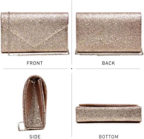Dasein Women Glitter Evening Bags Formal Clutches Wedding Purses Party Dressy Clutch Purse Cocktail Prom Handbags...