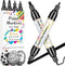 Black Paint Pens - 4 Pack Dual Tip Acrylic Paint Markers (0.7mm & 3mm), Non-Toxic, Water Based Black Markers for Art Painting, Stone, Ceramic, Gla...