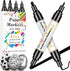Black Paint Pens - 4 Pack Dual Tip Acrylic Paint Markers (0.7mm & 3mm), Non-Toxic, Water Based Black Markers for Art Painting, Stone, Ceramic, Gla...