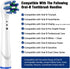 16 Pack Professional Cross Toothbrush Replacement Heads Compatible with Oral B Electric Toothbrush Action Cross Replacement Brush Heads for Multi ...