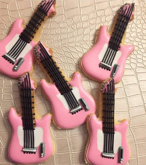 Electric Guitar Rock 'n Roll Cookie Cutter, 5.25" Made in USA by Ann Clark...