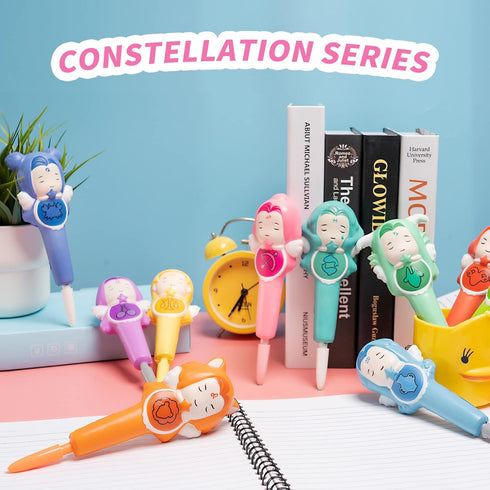 LemoHome Cute Pens squishy pens gel ink Animals Pens cute stationary Kawaii Pens Decompression Stress Relief Sponge Pens Set For Students Kids Wit...