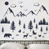 FINGERINSPIRE 17 pcs Mountain Forest Animals Stencil Set Mixed Size Mountain Wild Animal Drawing Stencil Reusable Forest Animals Template for Pain...