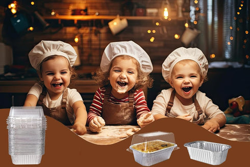 Disposable Mini Loaf Pans with Lids Bakeware Set,1lb, 30 Pack, 6x3.7" Aluminum Foil Bread Pans for Homemade bread, Small Cake Pans, Perfect for Ba...